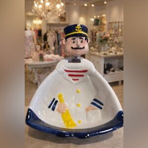☀️Ceramic Nautical Captain Spreader Set Sailor Dish with Spreader knife